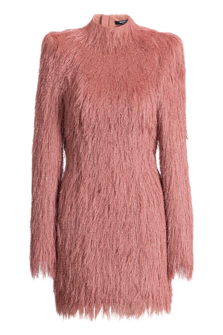 Fringe Bodycon Dress, Alternate, color, pink