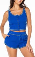 Roxy Rhea Thermal Crop Cotton Blend Tank