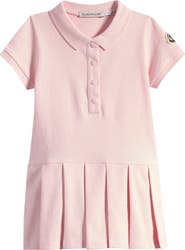 Moncler Kids' Logo Patch Piqué Polo Dress
