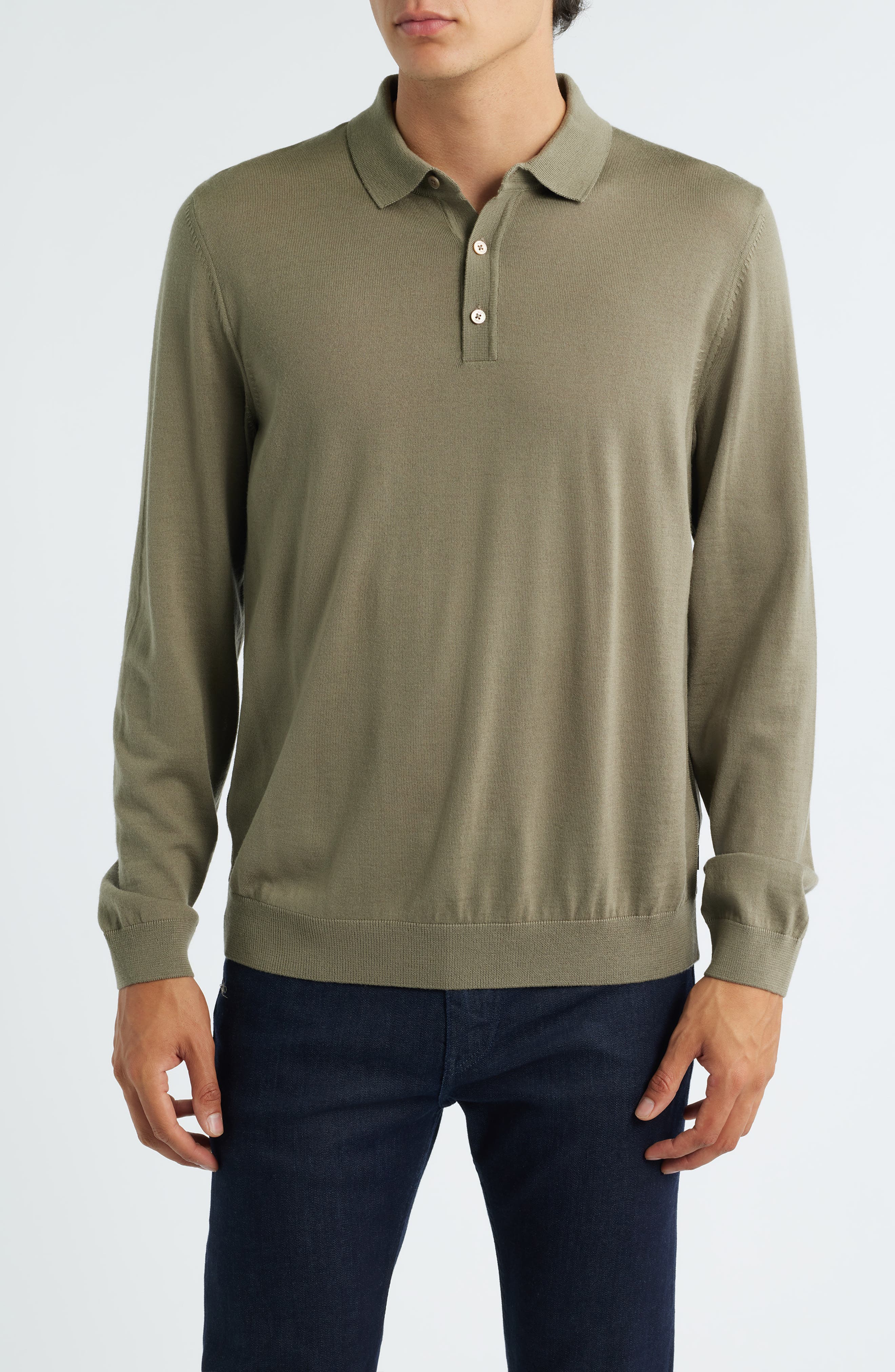 BOSS Lancione Wool Polo Sweater