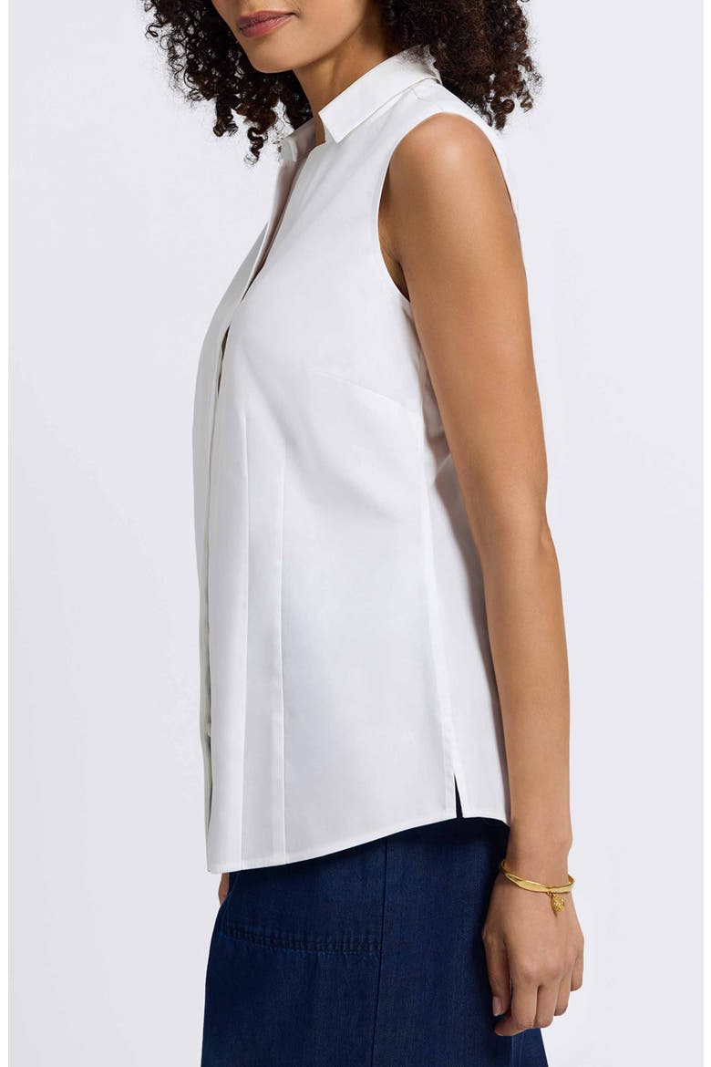 Taylor Non-Iron Sleeveless Shirt, Alternate, color, WHITE
