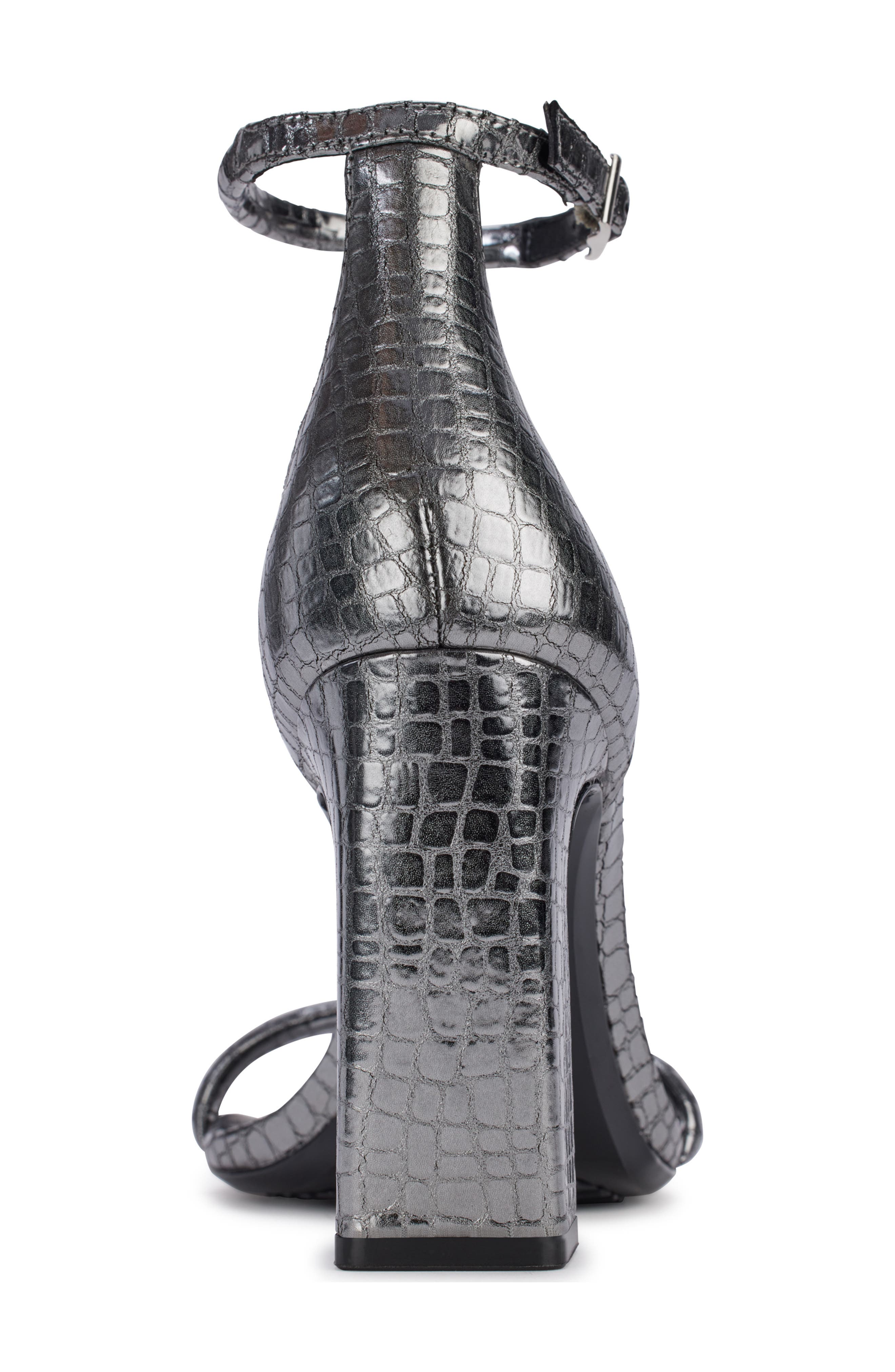 DKNY Wenda Ankle Strap Sandal, Alternate, color, Nickel