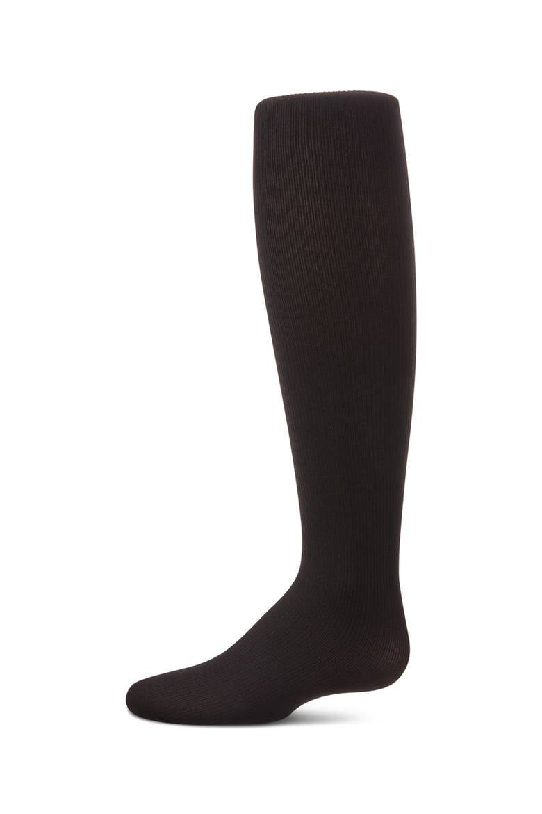 Ribbed Nylon Tights, Main, color, Black