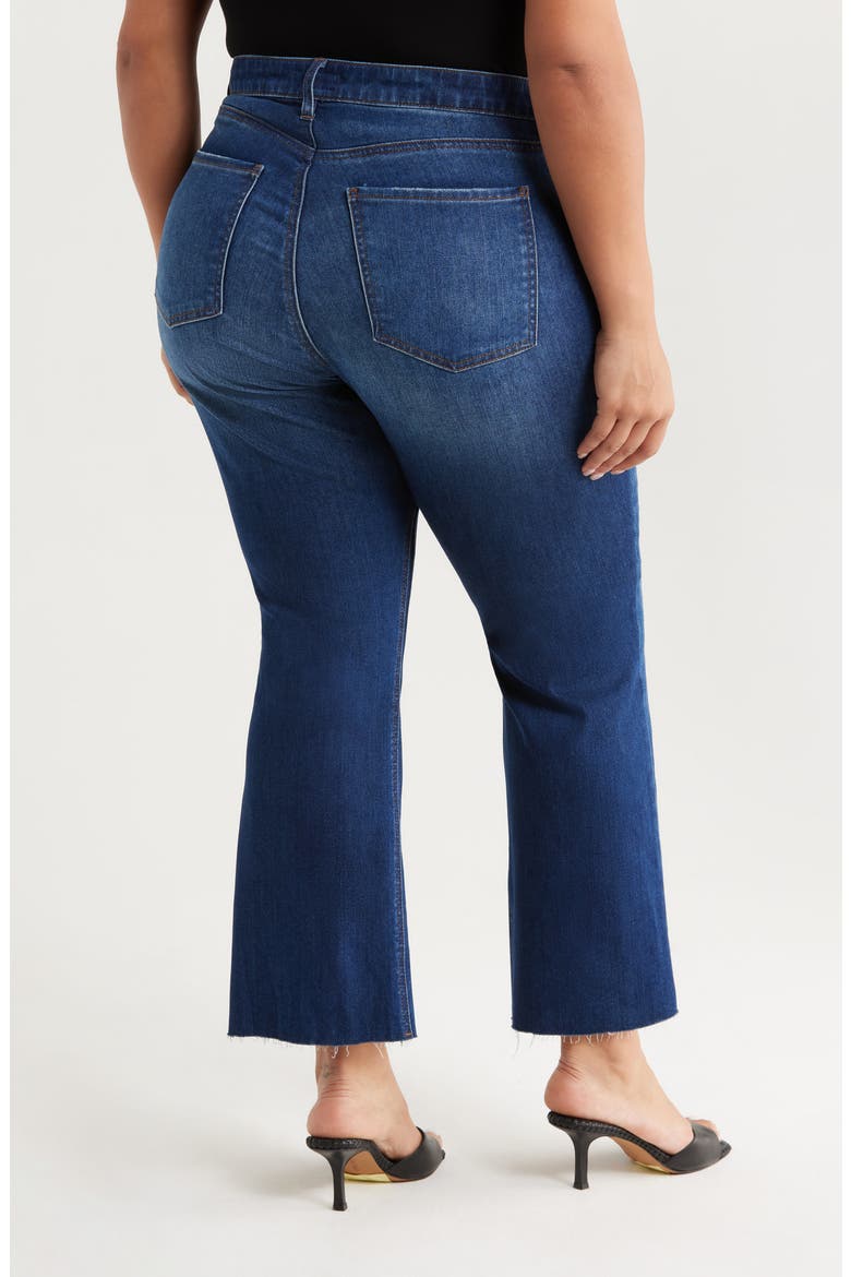 Kelsey Raw Hem High Waist Ankle Flare Jeans, Alternate, color, ROYAL