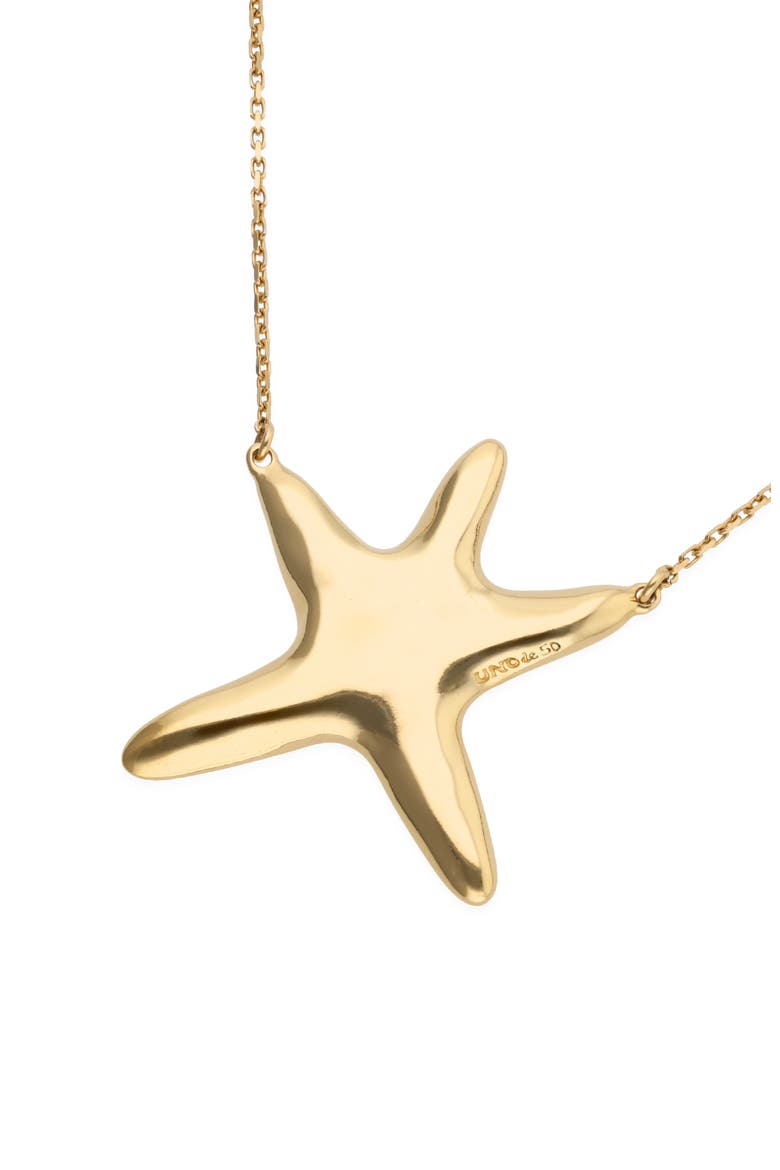 Gold-Tone Necklace with Star Pendant, Alternate, color, Gold