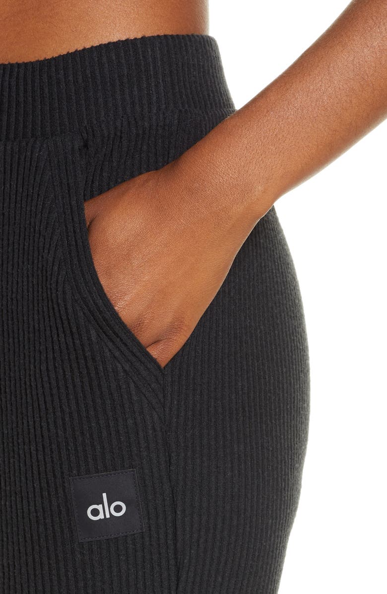 Alo Muse High Waist Rib Joggers, Alternate, color,