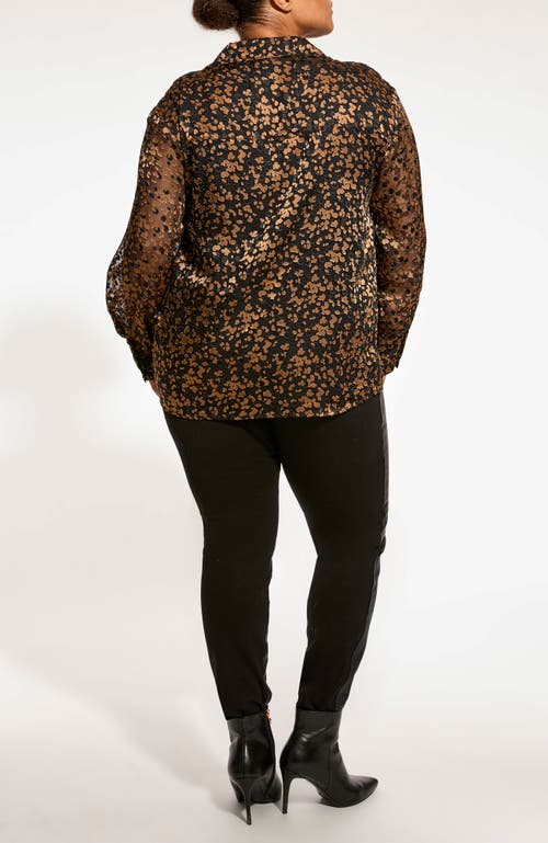 As By Df Sasha Semi-sheer Button-front Blouse In Black