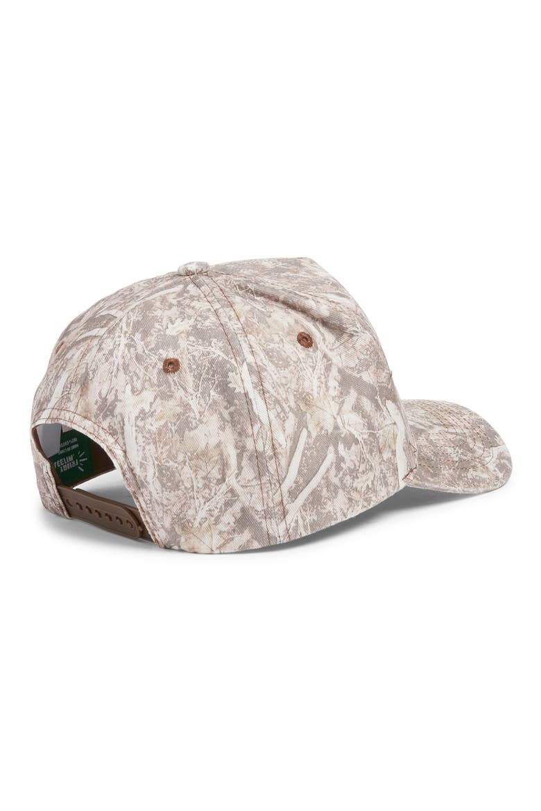 Embroidered Bow Snapback Hat, Alternate, color, CAMO