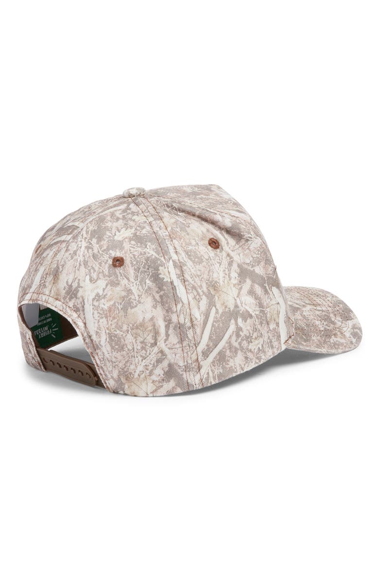 Friday Feelin’ Embroidered Bow Snapback Hat, Alternate, color, Camo