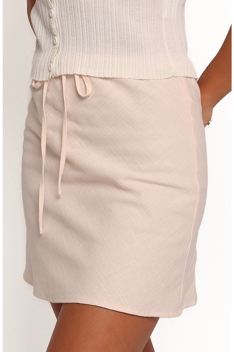 Sonni Cotton Drawstring Miniskirt, Alternate, color, CREAM