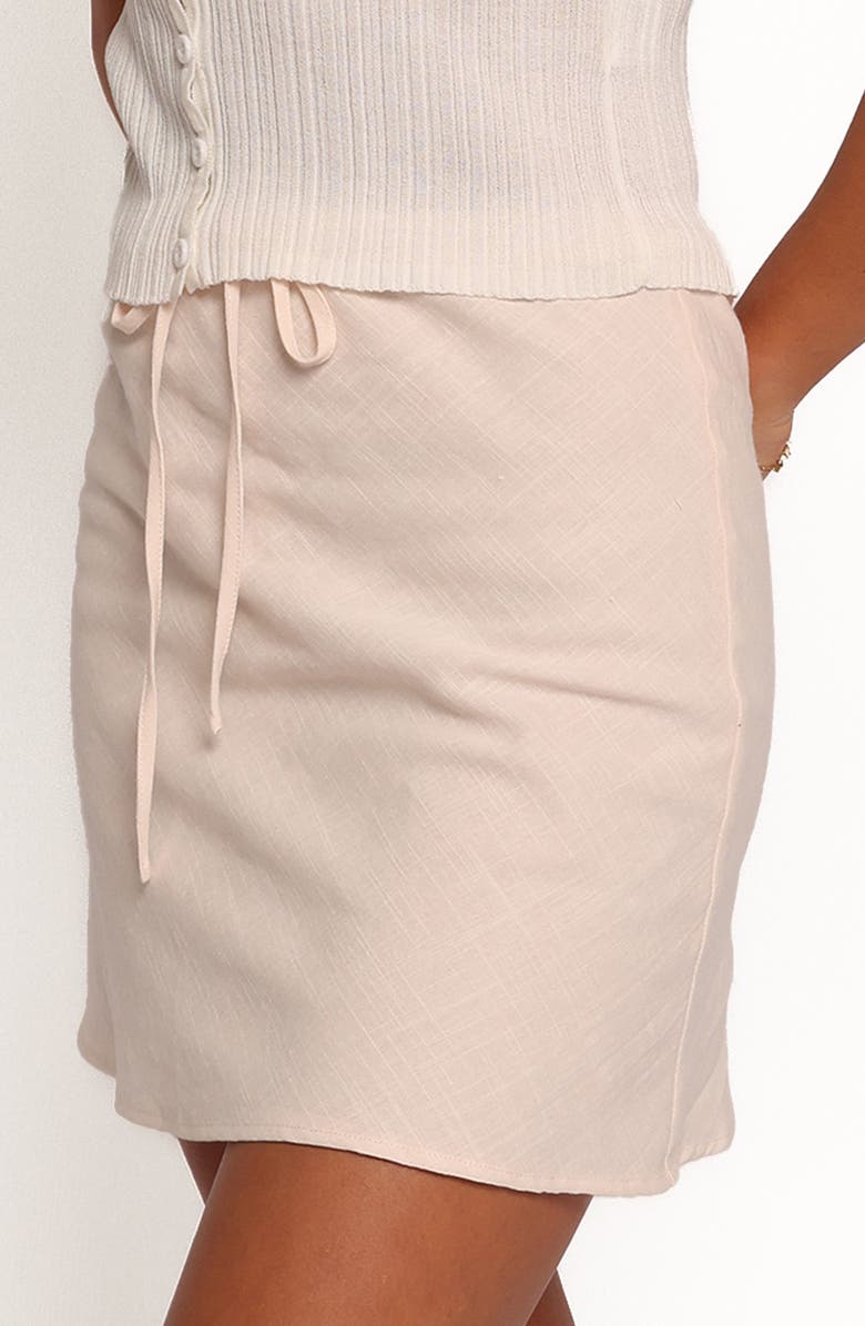 Petal & Pup Sonni Cotton Drawstring Miniskirt, Alternate, color, Cream