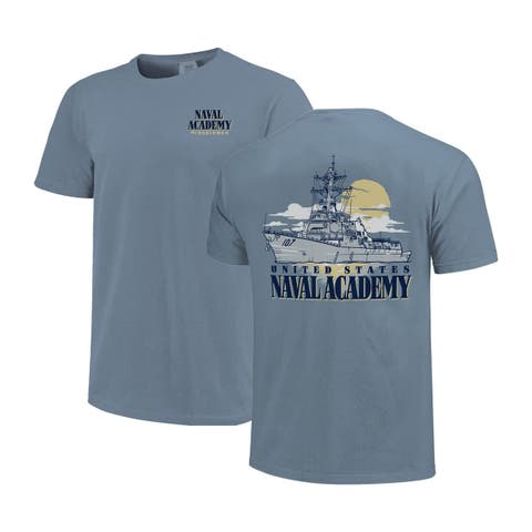 Unisex Image One  Blue Navy Midshipmen Hyper Local Naval Ship Sunset T-Shirt