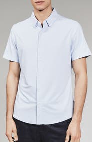 7 Diamonds Pryce Short Sleeve Stretch Button-Up Shirt