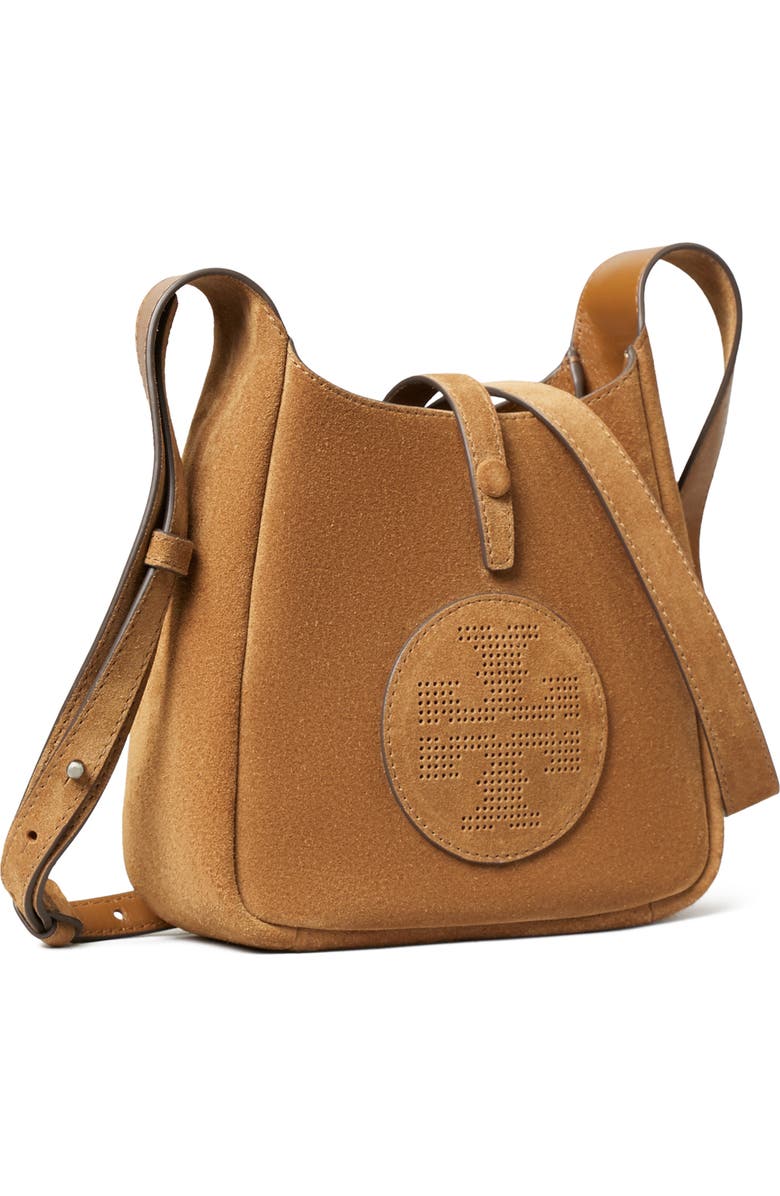 Tory Burch Miller Swing Suede Crossbody Bag, Alternate, color, Toffee