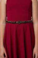 Un Deux Trois Ribbon Rhinestone Belt