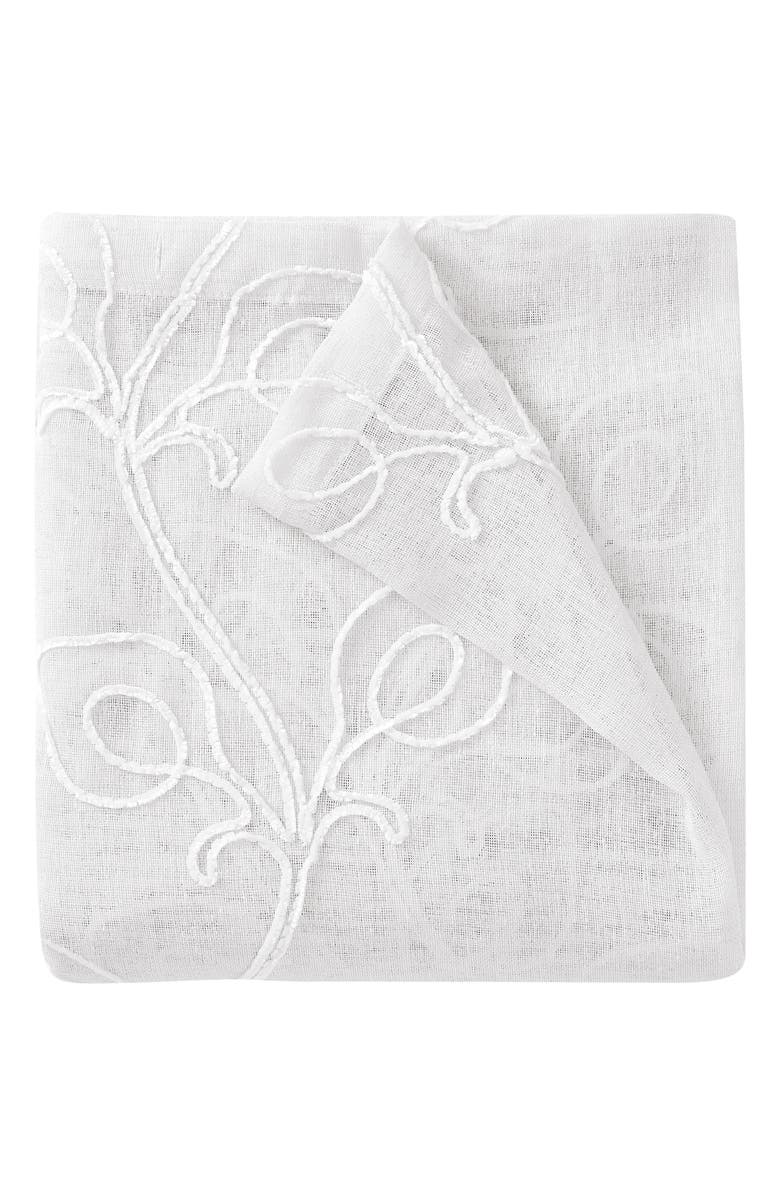 DAINTY HOME Stella Set of 2 Sheer Panel Curtains, Alternate, color, White