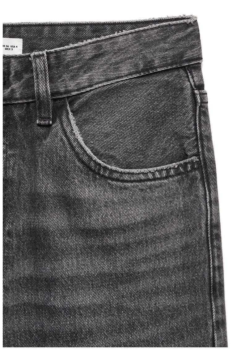 Mid Rise Straight Leg Jeans, Alternate, color, BLACK DENIM