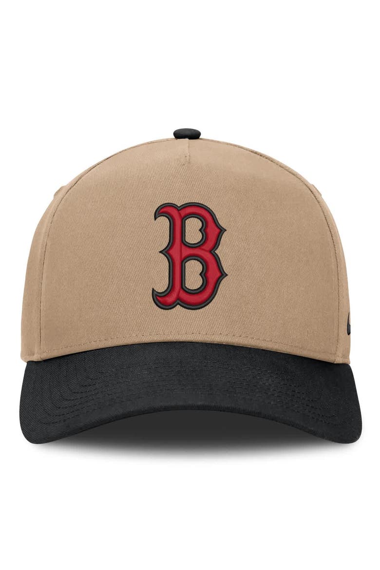 Men's Nike  Khaki/Black Boston Red Sox Rise A-Frame Adjustable Hat, Alternate, color, Khaki