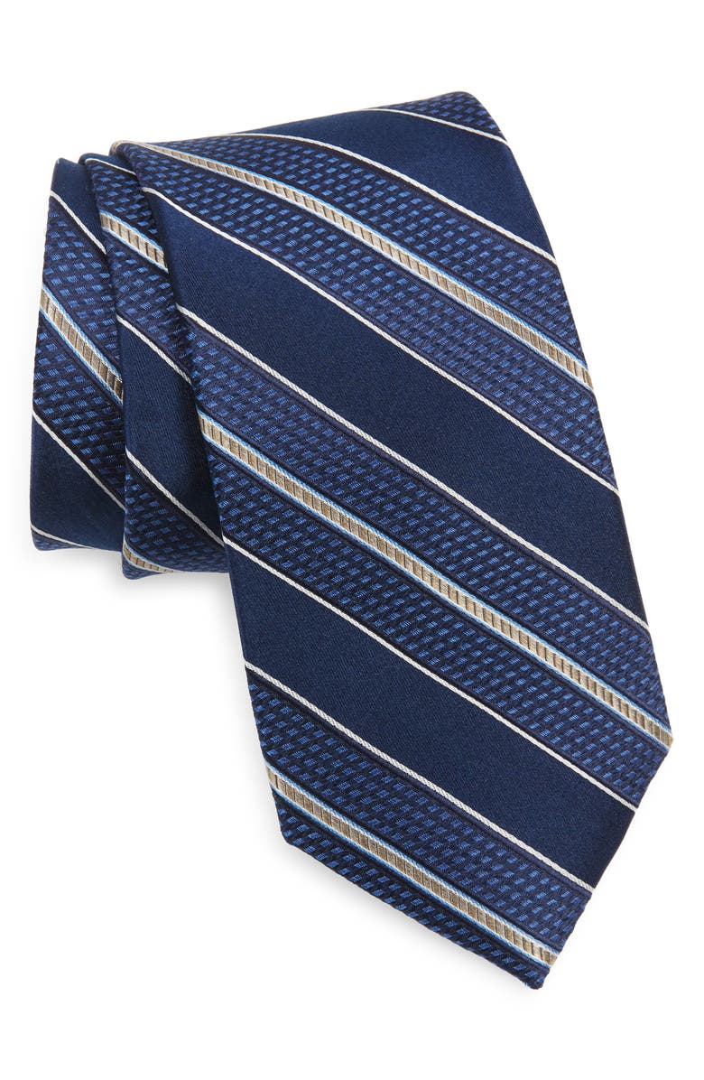 NORDSTROM MEN'S SHOP Nordstrom Dupree Stripe Silk Tie, Main, color, 