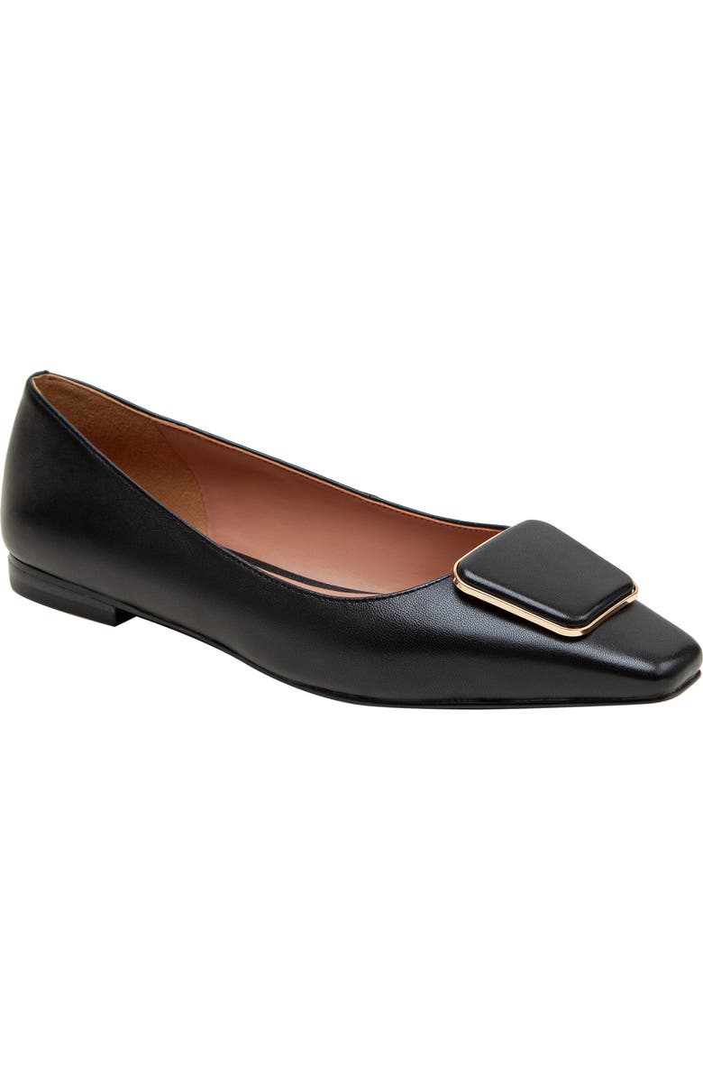 Linea Paolo Nancy Flat, Main, color, Black