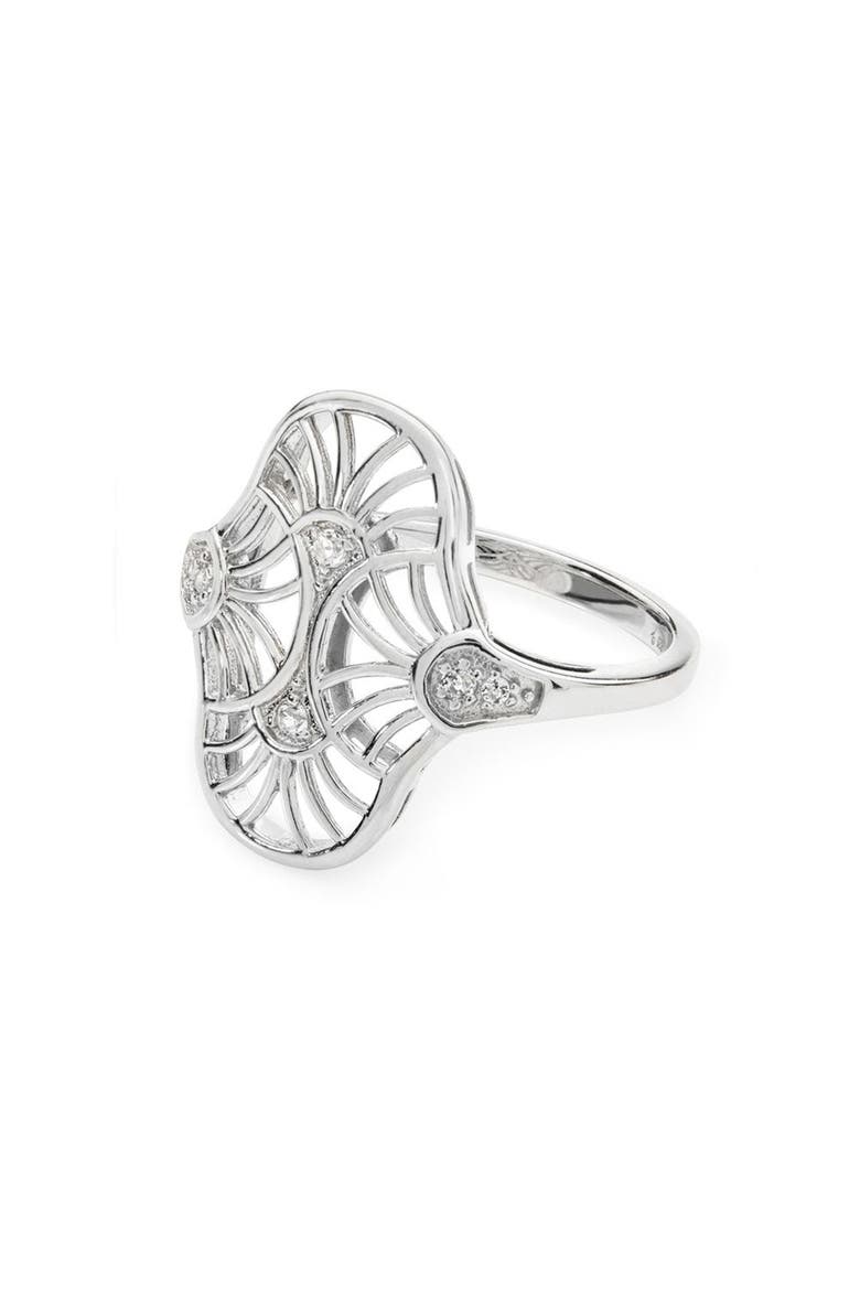 Art Deco Oval Ring, Main, color, Sterling Silver