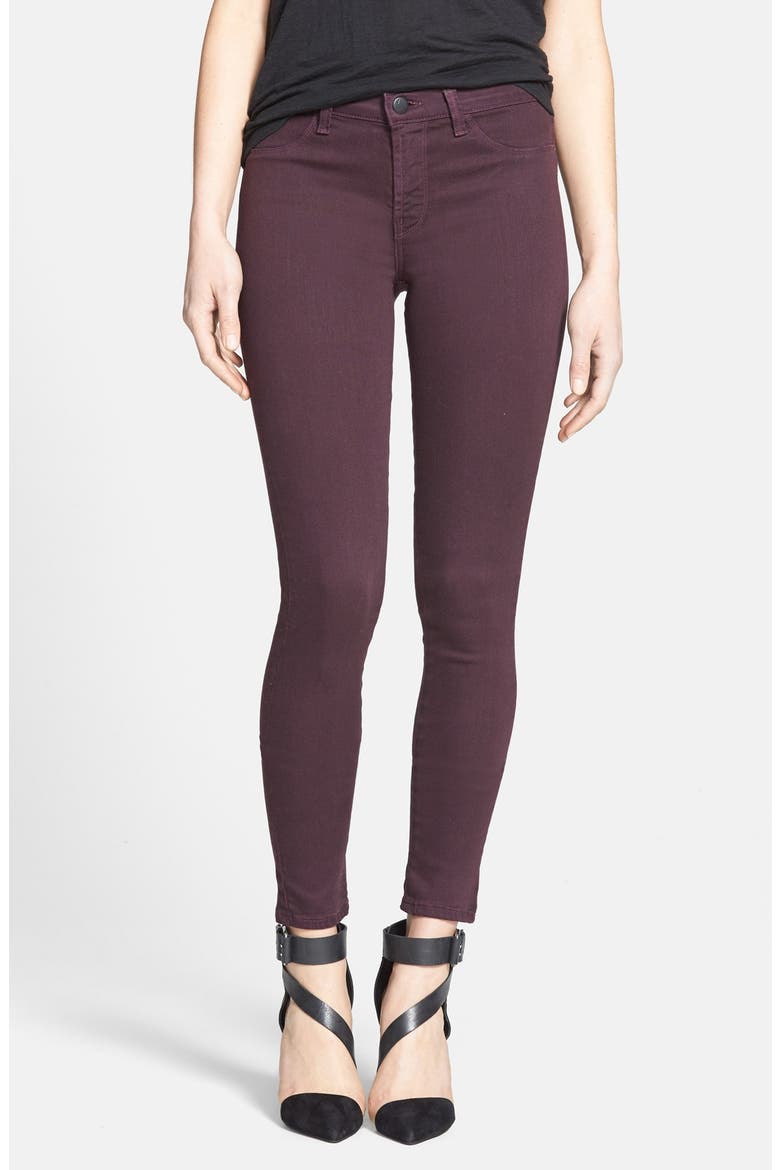'485' Skinny Jeans, Main, color, DARK PLUM