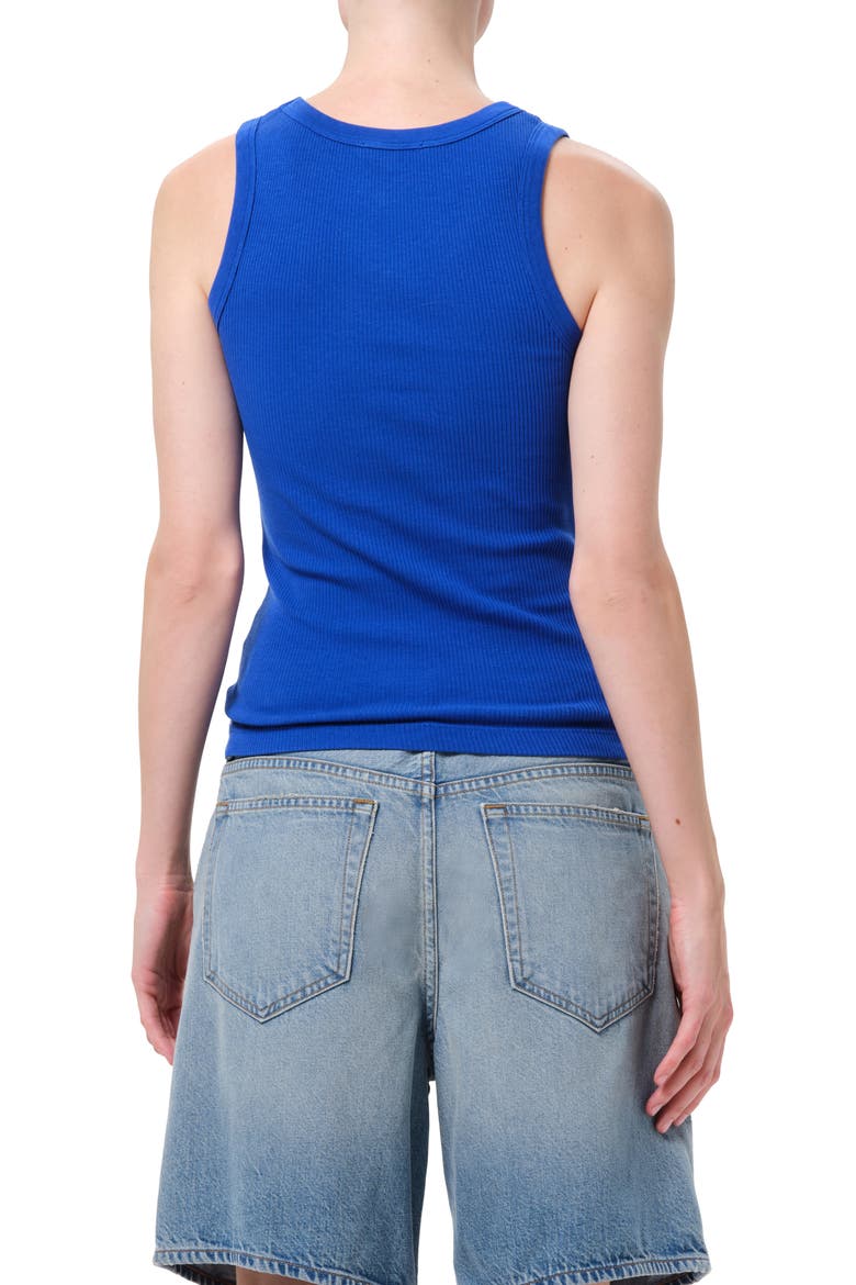 Poppy Rib Organic Cotton Blend Tank, Alternate, color, COBALT ULTRAMARINE BLUE