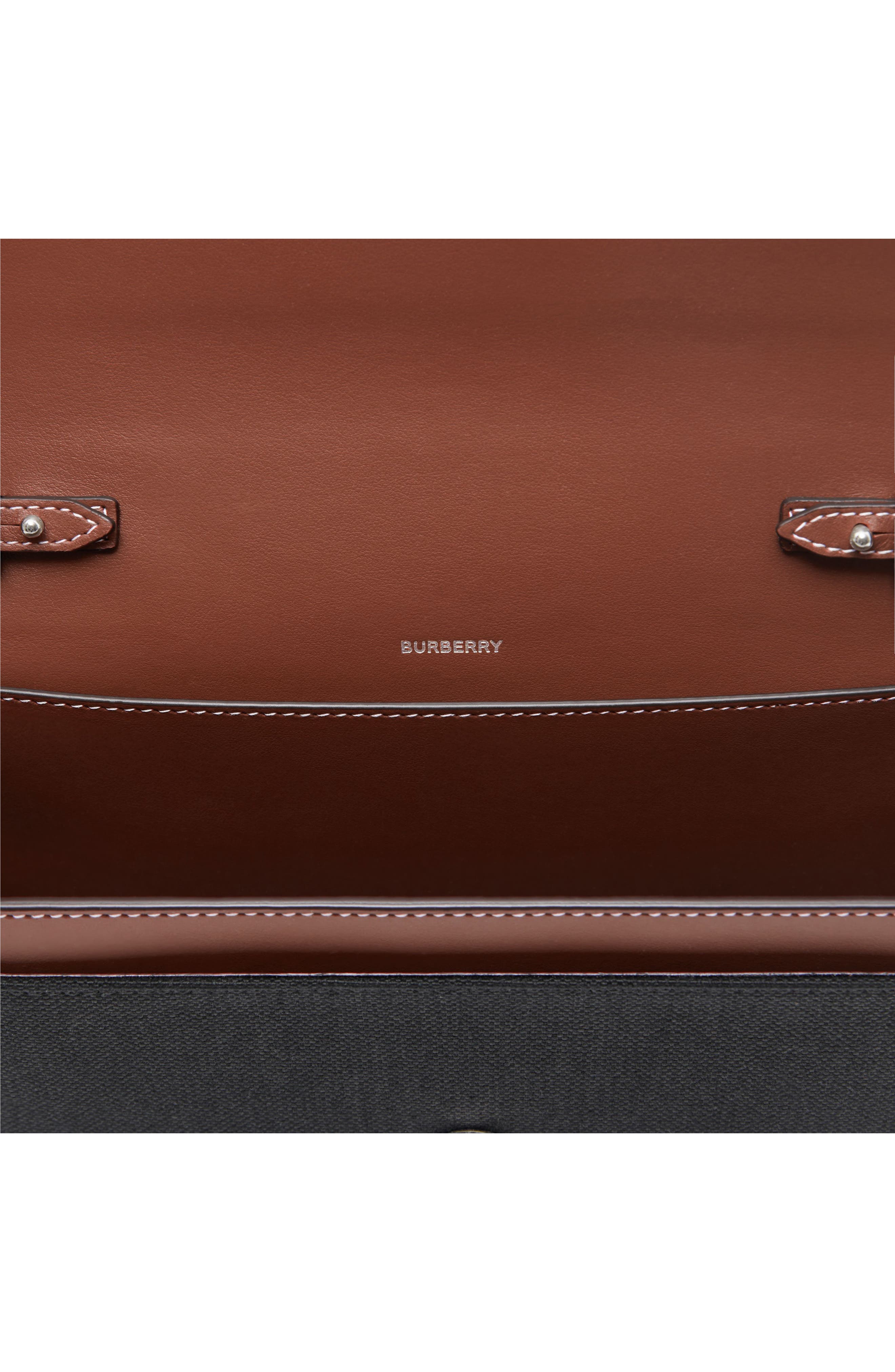 Burberry Small Hampshire Canvas Shoulder Bag, Alternate, color, 