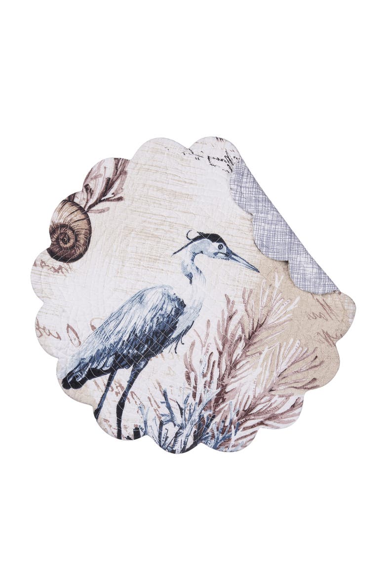 Brunswick Island Round Placemats Set of 6, 17", Alternate, color, Blue