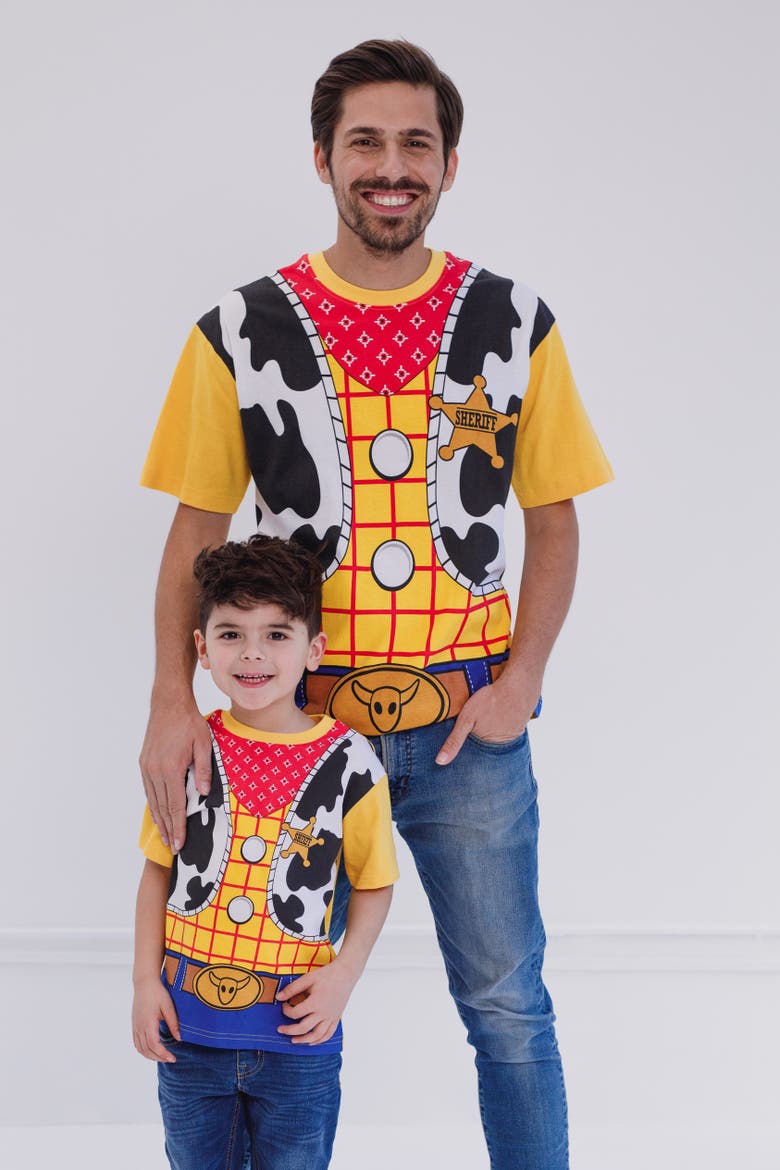 Toy Story Cosplay Short Sleeve T-Shirt, Alternate, color, Woody Yellow