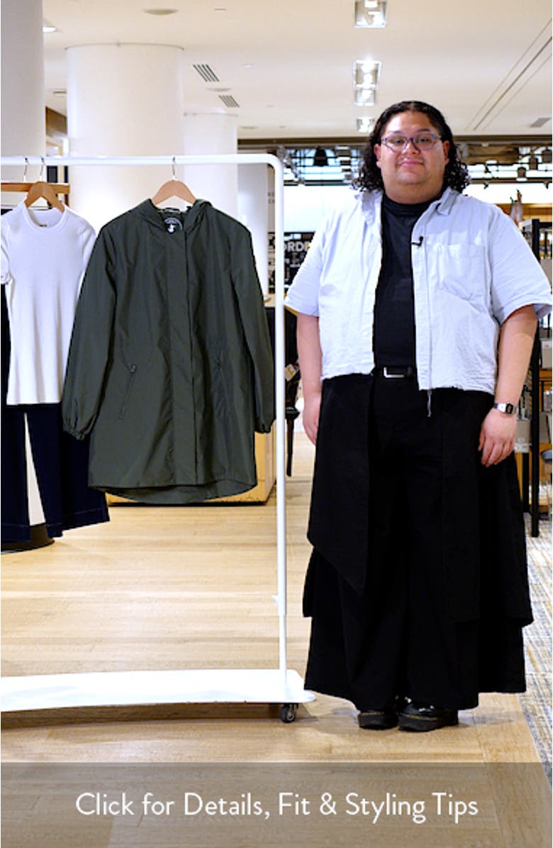 Fleur Water Resistant Hooded Raincoat, sales video thumbnail