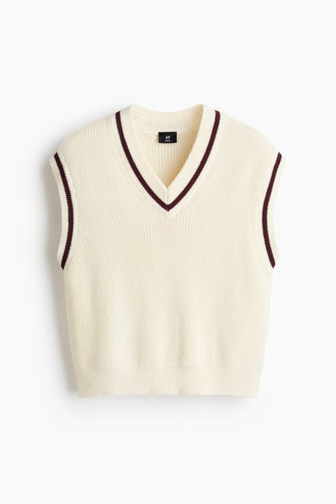 Loose Fit Knitted Sweater Vest