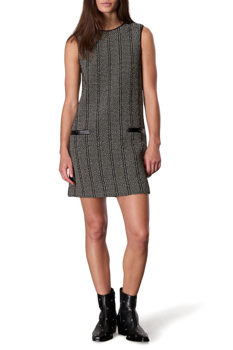 Frances Cotton Shift Dress, Main, color, BLACKMULT