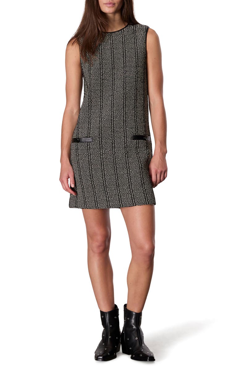 rag & bone Frances Cotton Shift Dress, Main, color, Black Multi
