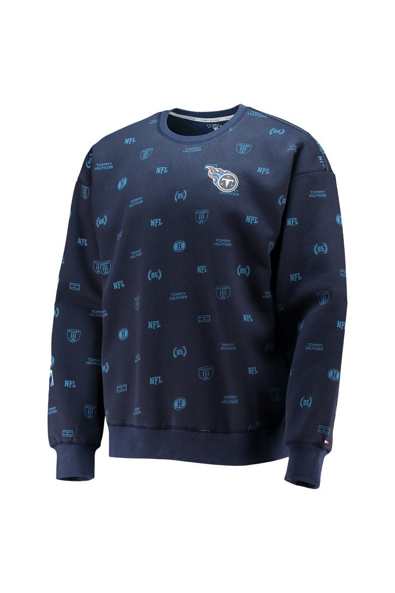 Men's Tommy Hilfiger Navy Tennessee Titans Reid Graphic Pullover Sweatshirt, Alternate, color, Navy