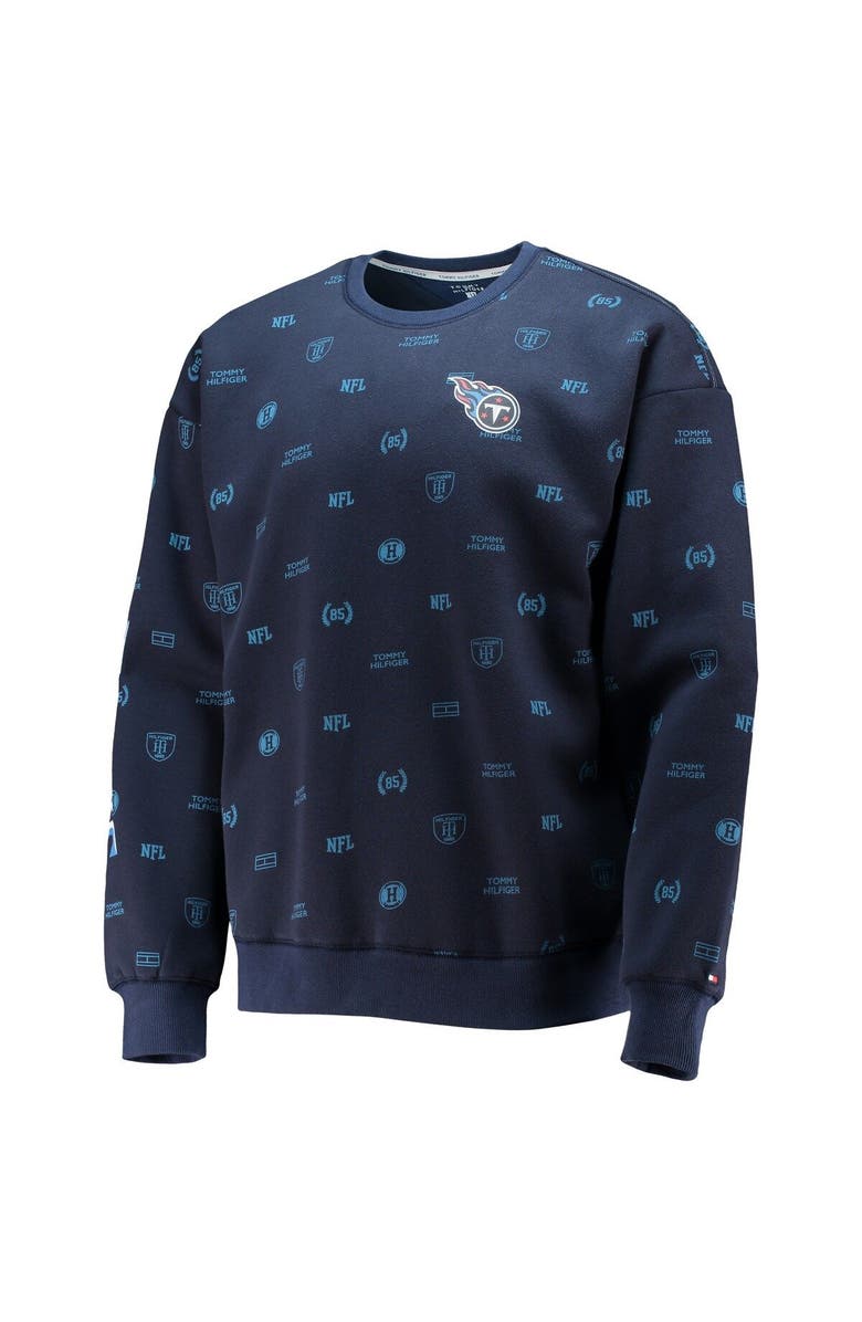 Tommy Hilfiger Men's Tommy Hilfiger Navy Tennessee Titans Reid Graphic Pullover Sweatshirt, Alternate, color, Navy