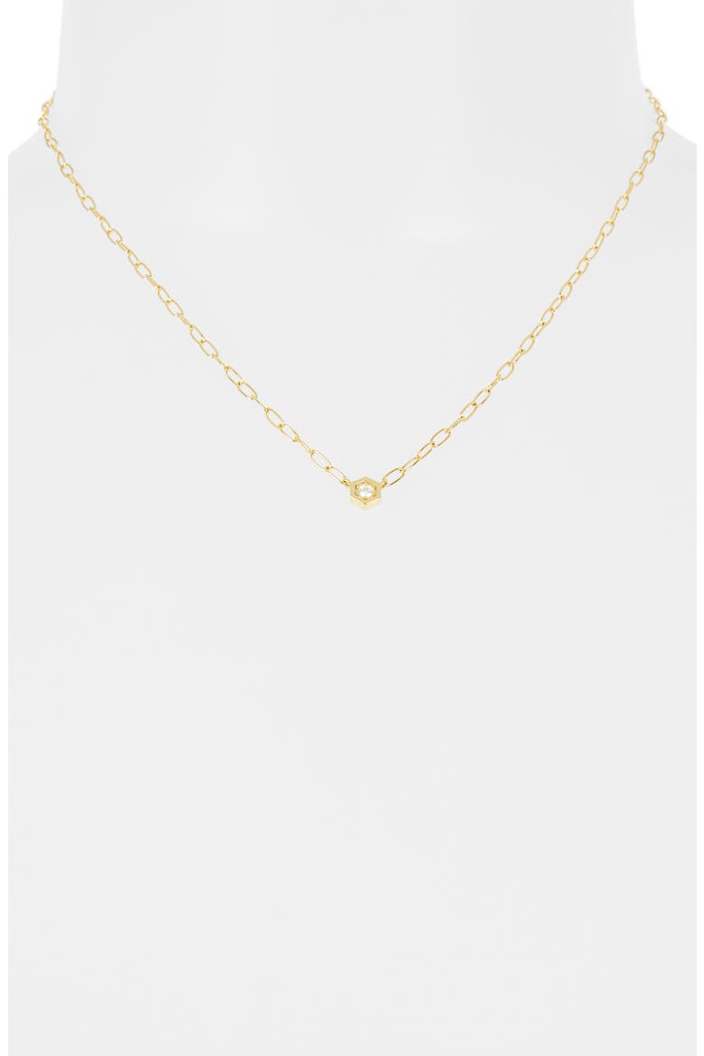 Cubic Zirconia Pendant Necklace, Alternate, color, GOLD