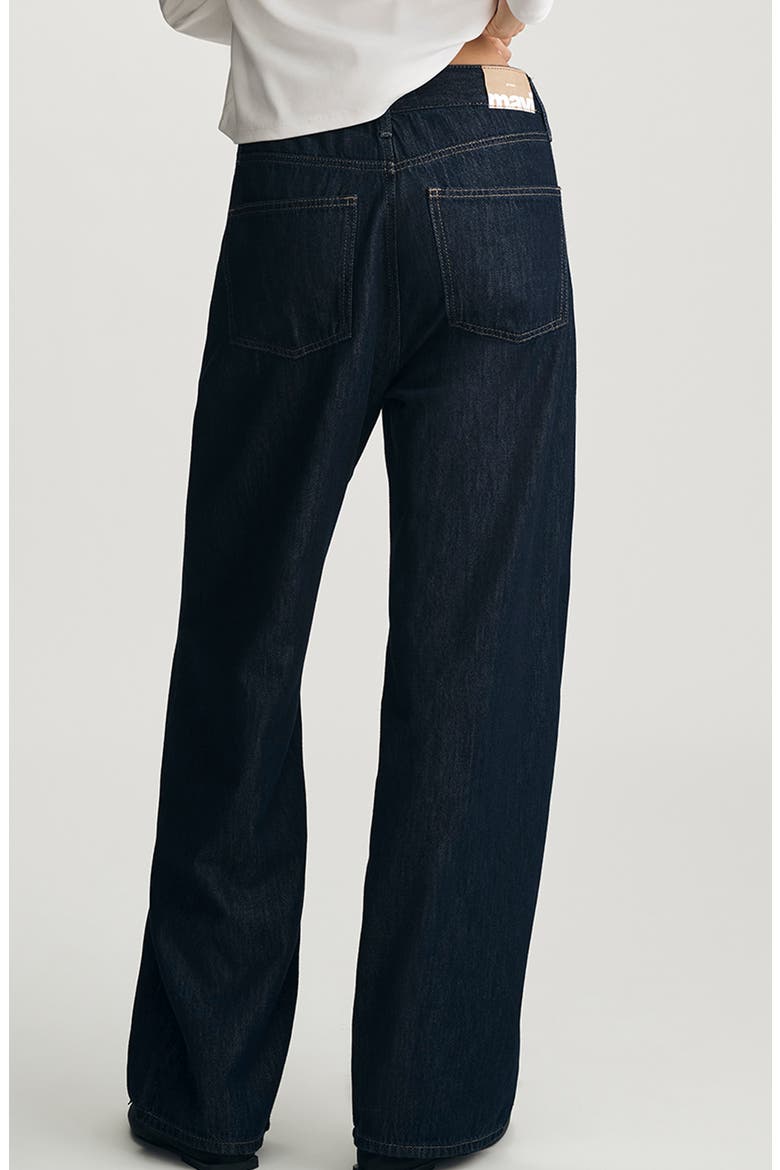 Nella Drawstring High Waist Jeans, Alternate, color, RINSE WELL BLUE