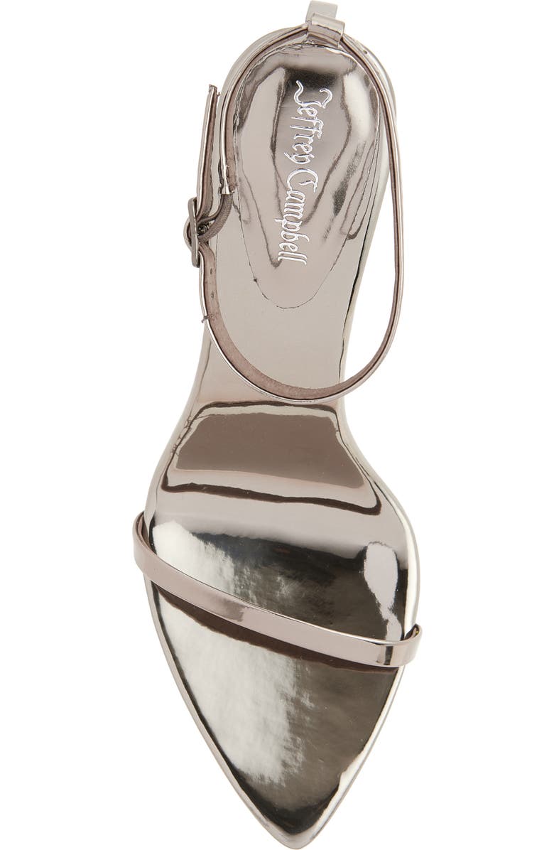 Jeffrey Campbell Obsession Ankle Strap Sandal, Alternate, color, Pewter Mirror Combo