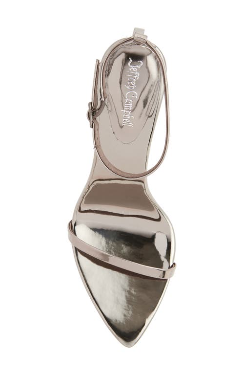 Jeffrey Campbell Obsession Ankle Strap Sandal In Silver