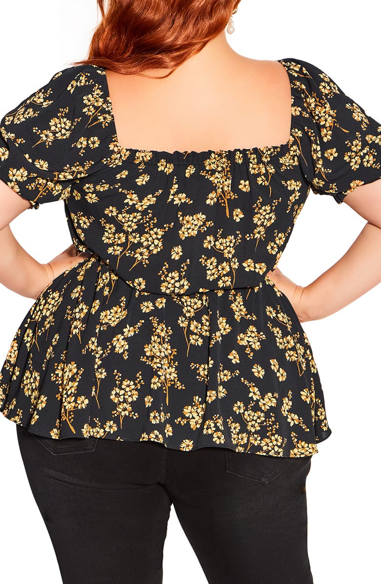 City Chic Quirky Corset Peplum Blouse, Alternate, color, 