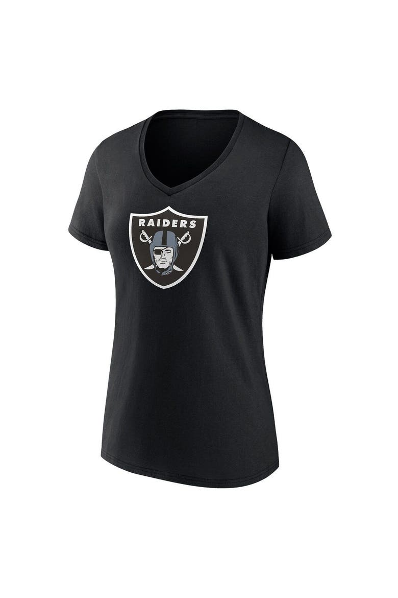 Women's Fanatics Branded Davante Adams Black Las Vegas Raiders Player Icon Name & Number V-Neck T-Shirt, Alternate, color, Black