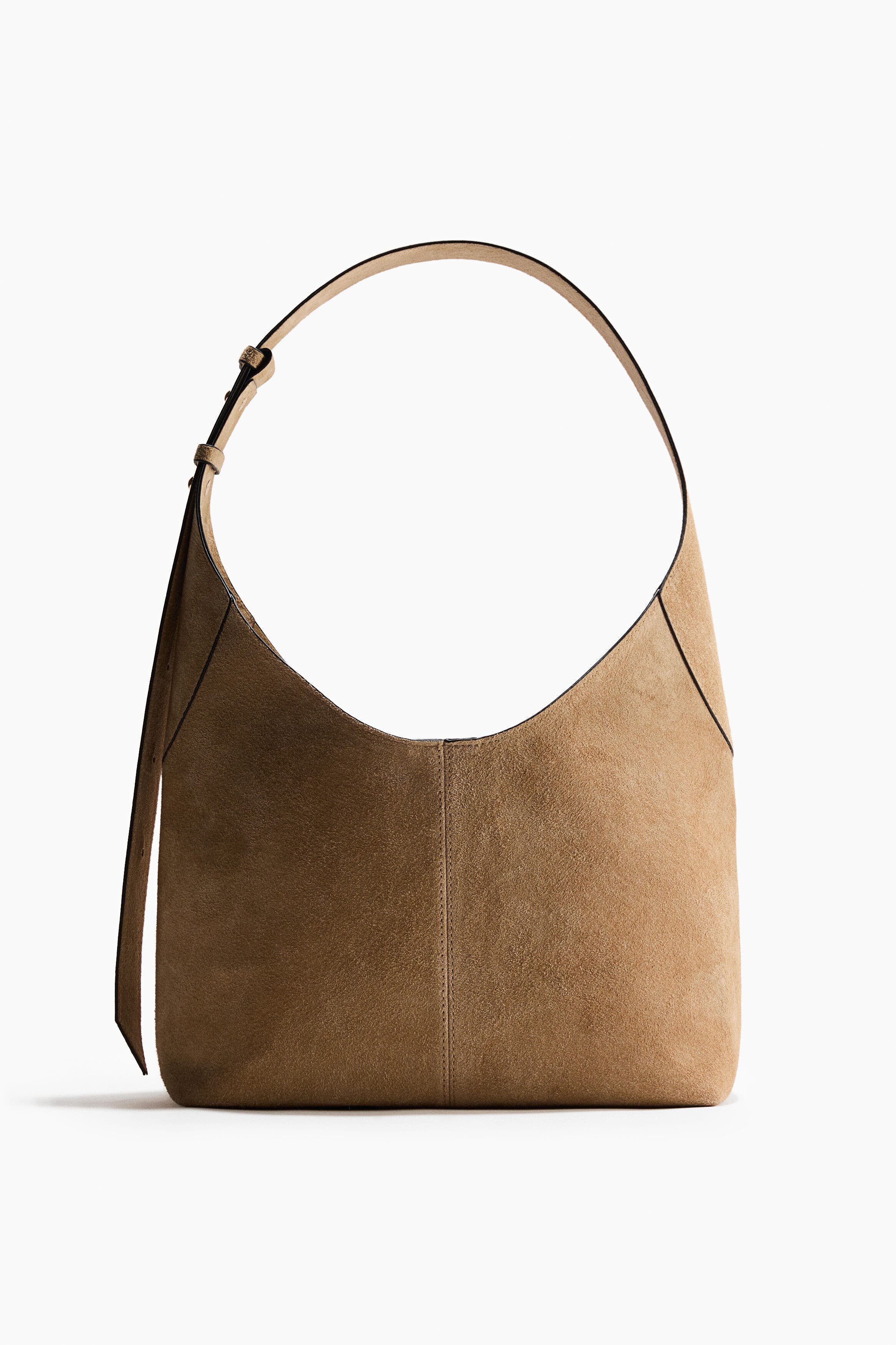 H&M Suede Shoulder Bag, Main, color, Beige