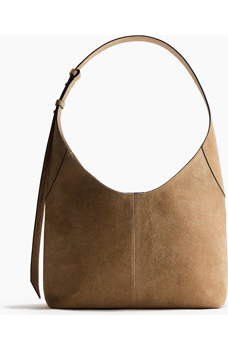H&M Suede Shoulder Bag, Main, color, Beige