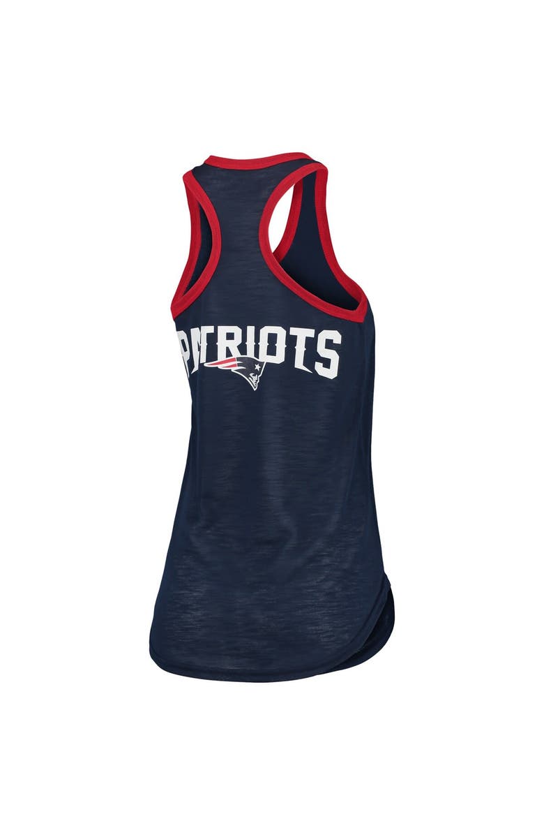 G-III 4HER BY CARL BANKS Women's G-III 4Her by Carl Banks Navy New England Patriots Tater Tank Top, Alternate, color,