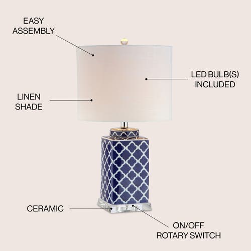 Jonathan Y Designs Clarke 23in Chinoiserie Table Lamp In Blue/white