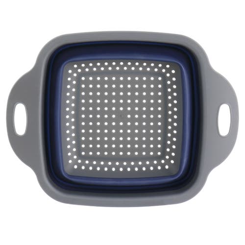 Oster Marine Collapsible Square Plastic Colander In Blue