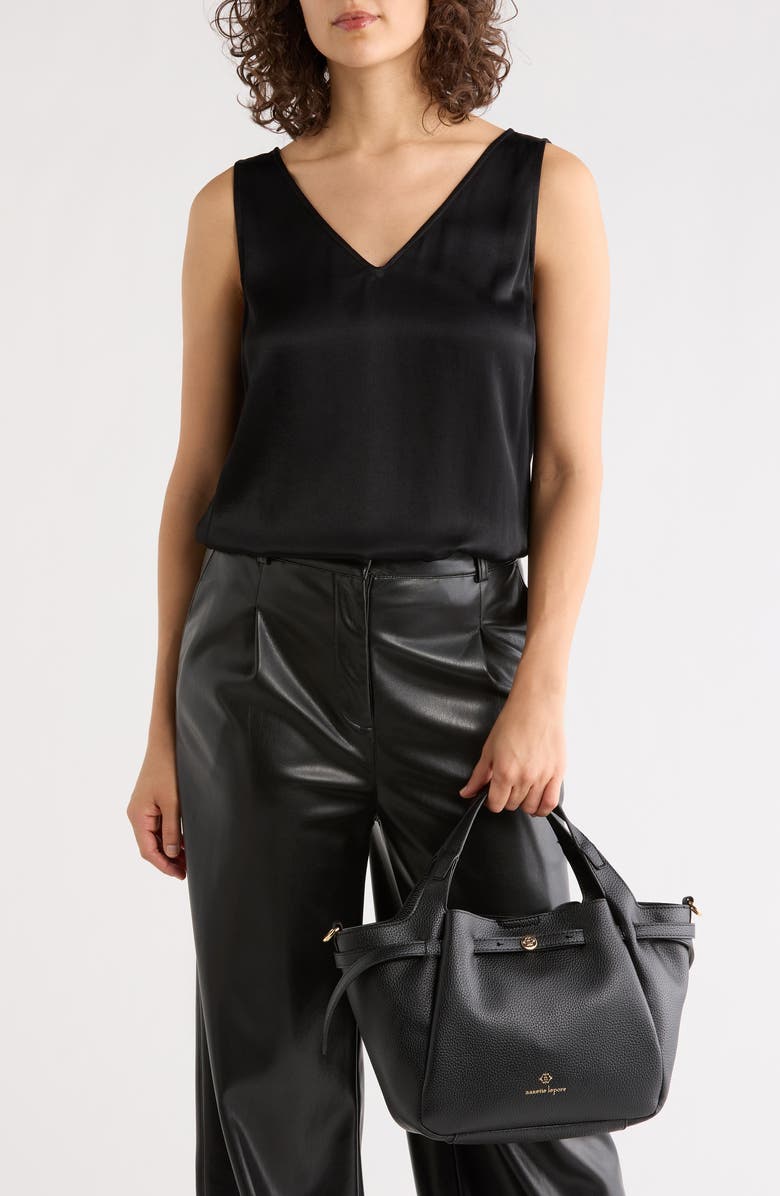 Nanette Lepore Walden Belted Satchel Bag, Alternate, color, Black