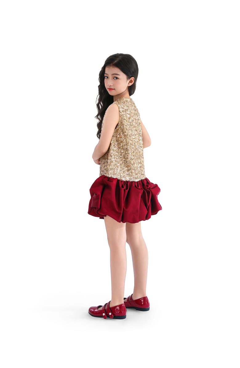 Tulleen Ruffles & Gleam Dress, Alternate, color, Red