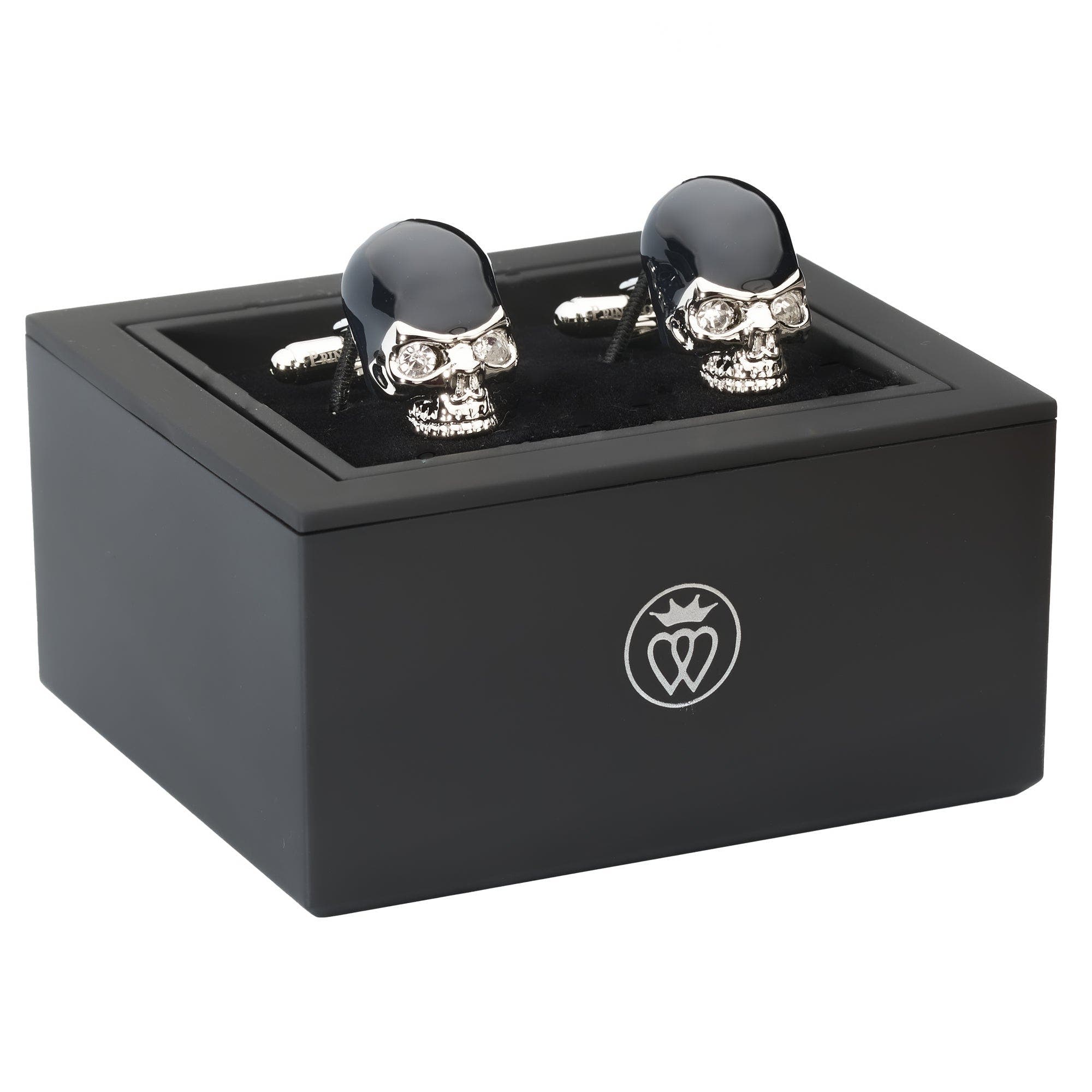 Prince of Scots Black Crystal Skull Cufflinks | Nordstrom